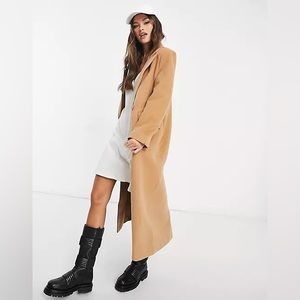 Misguided Brown Oversized Longline Coat